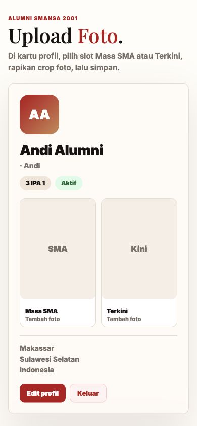 Screenshot mobile slot upload foto profil alumni